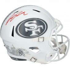 Ricky Pearsall San Francisco 49ers Autographed Fanatics Authentic Riddell 2024 Salute To Service Speed Replica Helmet