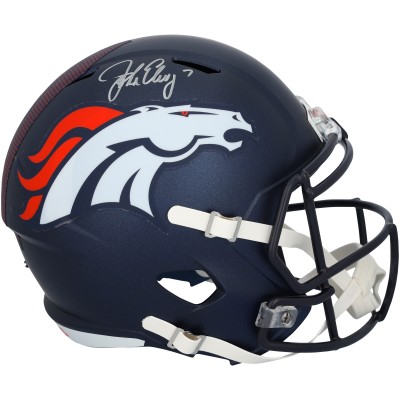 John Elway Denver Broncos Autographed Fanatics Authentic Riddell 2024 Speed Replica Helmet