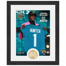 Jacksonville Jaguars Travis Hunter Highland Mint 2025 NFL Draft 13 x 16 Bronze Coin Photo Mint