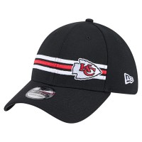 Бейсболка Kansas City Chiefs New Era Black Stripes 39THIRTY