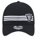 Бейсболка Las Vegas Raiders New Era Black Stripes 39THIRTY