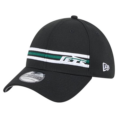 Бейсболка New York Jets New Era Black Stripes 39THIRTY