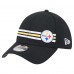 Бейсболка Pittsburgh Steelers New Era Black Stripes 39THIRTY