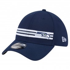 Бейсболка Seattle Seahawks New Era College Navy Stripes 39THIRTY