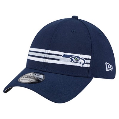 Бейсболка Seattle Seahawks New Era College Navy Stripes 39THIRTY