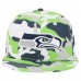 Бейсболка Seattle Seahawks New Era Neon Green/College Navy 59FIFTY