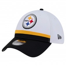 Бейсболка Pittsburgh Steelers New Era White/Black Dashmark Rays 39THIRTY
