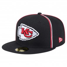 Бейсболка Kansas City Chiefs New Era Black Soutache 59FIFTY