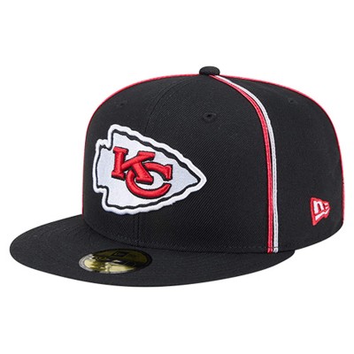 Бейсболка Kansas City Chiefs New Era Black Soutache 59FIFTY