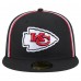 Бейсболка Kansas City Chiefs New Era Black Soutache 59FIFTY