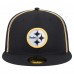Бейсболка Pittsburgh Steelers New Era Black Soutache 59FIFTY