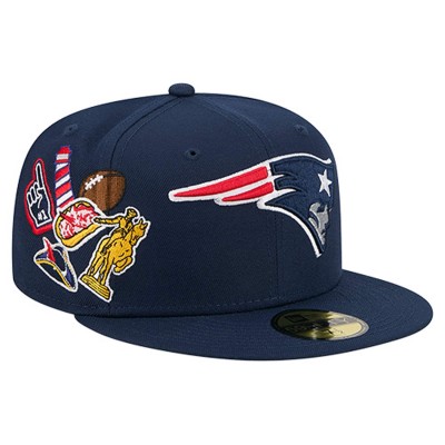 Бейсболка New England Patriots New Era Navy Group Chat 59FIFTY