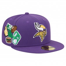 Бейсболка Minnesota Vikings New Era Purple Group Chat 59FIFTY