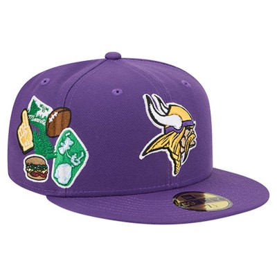 Бейсболка Minnesota Vikings New Era Purple Group Chat 59FIFTY