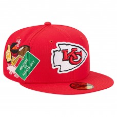 Бейсболка Kansas City Chiefs New Era Red Group Chat 59FIFTY