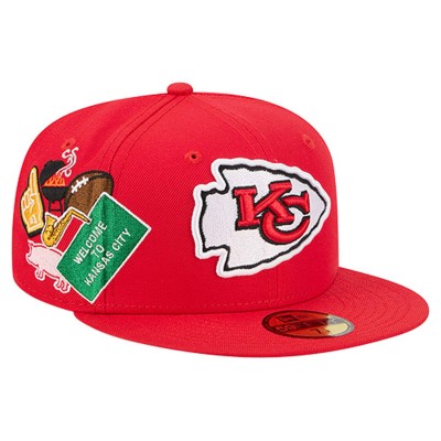 Бейсболка Kansas City Chiefs New Era Red Group Chat 59FIFTY