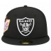 Бейсболка Las Vegas Raiders New Era Black Group Chat 59FIFTY