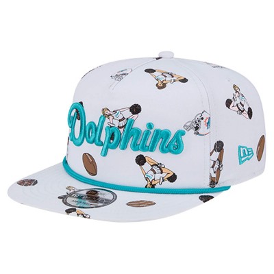 Miami Dolphins New Era White Team Cheer 19TWENTY Snapback Hat