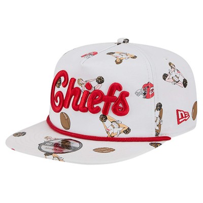 Бейсболка Kansas City Chiefs New Era White Team Cheer 19TWENTY