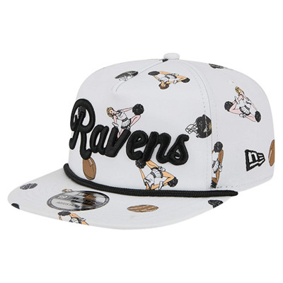 Бейсболка Baltimore Ravens New Era White Team Cheer 19TWENTY