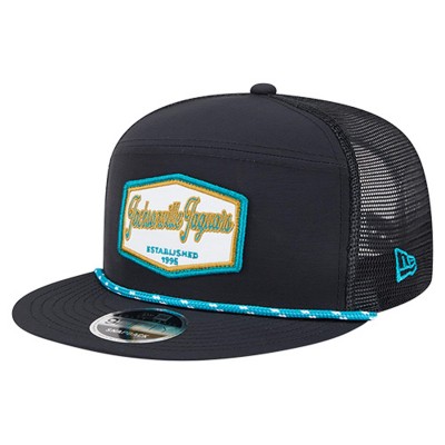 Бейсболка Jacksonville Jaguars New Era Black Ripstop Patch 9FIFTY Split Panel Snapback