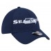 Бейсболка Seattle Seahawks New Era College Navy Overlap Logo 39THIRTY Stretch Fit