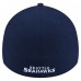 Бейсболка Seattle Seahawks New Era College Navy Overlap Logo 39THIRTY Stretch Fit