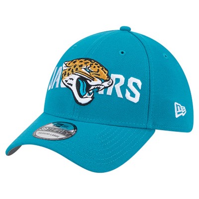 Бейсболка Jacksonville Jaguars New Era Teal Overlap Logo 39THIRTY Stretch Fit
