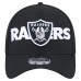 Бейсболка Las Vegas Raiders New Era Black Overlap Logo 39THIRTY Stretch Fit