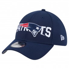 Бейсболка New England Patriots New Era Navy Overlap Logo 39THIRTY Stretch Fit