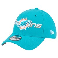 Бейсболка Miami Dolphins New Era Aqua Overlap Logo 39THIRTY Stretch Fit