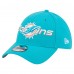 Бейсболка Miami Dolphins New Era Aqua Overlap Logo 39THIRTY Stretch Fit