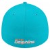 Бейсболка Miami Dolphins New Era Aqua Overlap Logo 39THIRTY Stretch Fit