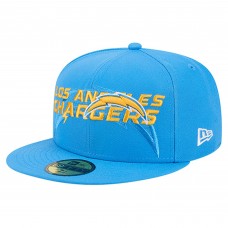 Бейсболка Los Angeles Chargers New Era Powder Blue Overlap Wordmark 59FIFTY
