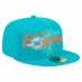 Бейсболка Miami Dolphins New Era Aqua Overlap Wordmark 59FIFTY
