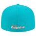Бейсболка Miami Dolphins New Era Aqua Overlap Wordmark 59FIFTY