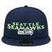 Бейсболка Seattle Seahawks New Era College Navy Overlap Wordmark 59FIFTY