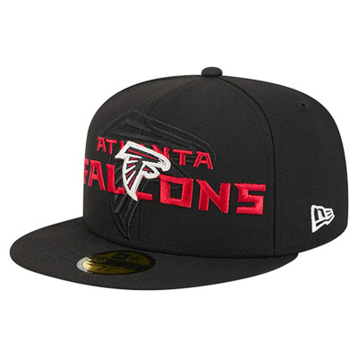 Бейсболка Atlanta Falcons New Era Black Overlap Wordmark 59FIFTY