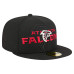 Бейсболка Atlanta Falcons New Era Black Overlap Wordmark 59FIFTY