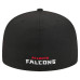 Бейсболка Atlanta Falcons New Era Black Overlap Wordmark 59FIFTY