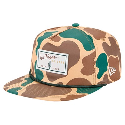 Бейсболка Las Vegas Raiders New Era Camo Duck Rope 19TWENTY
