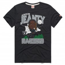 Unisex Las Vegas Raiders Ashton Jeanty Homage Charcoal 2025 NFL Draft Caricature Player Graphic Tri-Blend T-Shirt