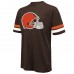 Футболка Cleveland Browns Shedeur Sanders Majestic Threads Brown 2025 NFL Draft Oversized