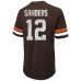 Футболка Cleveland Browns Shedeur Sanders Majestic Threads Brown 2025 NFL Draft Oversized
