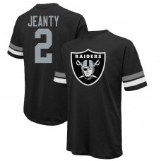 Las Vegas Raiders Ashton Jeanty Majestic Threads Black 2025 NFL Draft First Round Pick Oversized T-Shirt