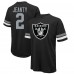Las Vegas Raiders Ashton Jeanty Majestic Threads Black 2025 NFL Draft First Round Pick Oversized T-Shirt