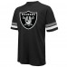 Las Vegas Raiders Ashton Jeanty Majestic Threads Black 2025 NFL Draft First Round Pick Oversized T-Shirt