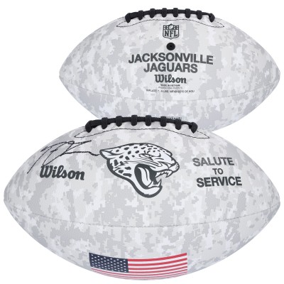Trevor Lawrence Jacksonville Jaguars Autographed Fanatics Authentic 2024 Salute To Service Wilson Football