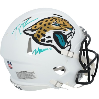 Trevor Lawrence & Brian Thomas Jr. Jacksonville Jaguars Autographed Fanatics Authentic Riddell 2024 Alternate Speed Authentic Helmet