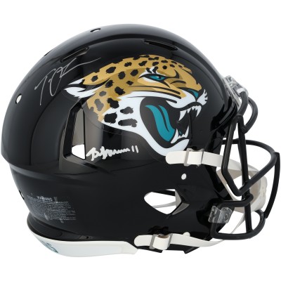 Trevor Lawrence & Brian Thomas Jr. Jacksonville Jaguars Autographed Fanatics Authentic Riddell Speed Authentic Helmet